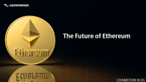 Ethereum coin in black background
